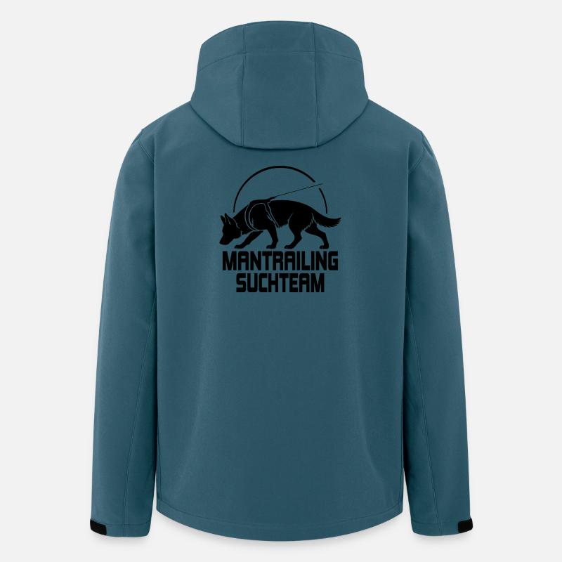 Deutscher Schäferhund Mantrailing Suchteam Hunde - Recycelte Männer Softshell-Jacke von Stanley/Stella - Dunkles Petrol