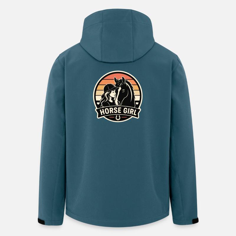 fille cheval - Veste softshell homme en polyester recyclé Stanley/Stella - bleu pétrole foncé