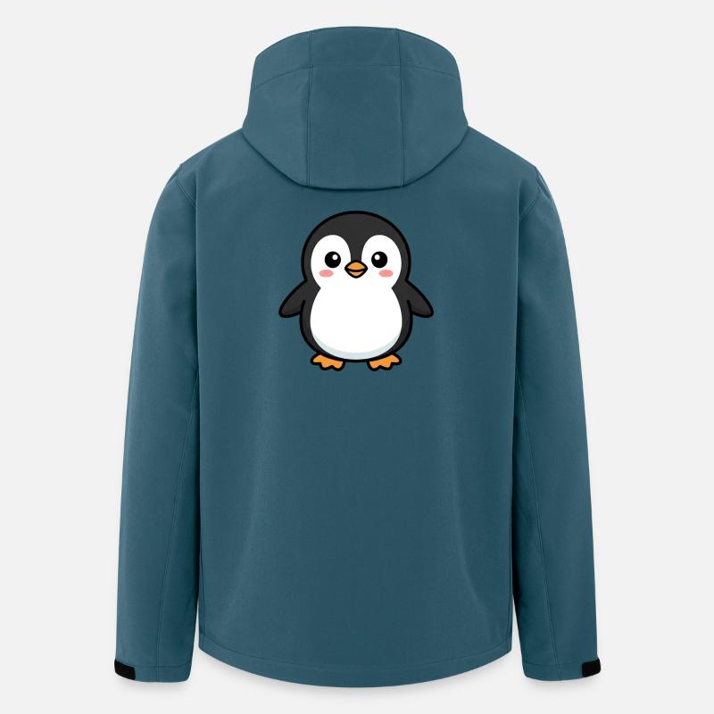 Niedlicher Pinguin-Pixel-Freund - Recycelte Männer Softshell-Jacke von Stanley/Stella - Dunkles Petrol