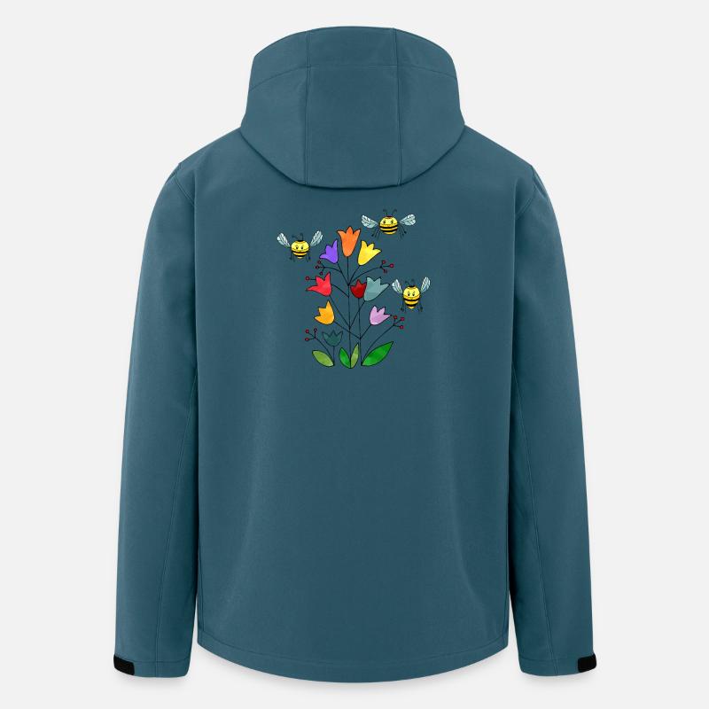 Insectes - Veste softshell homme en polyester recyclé Stanley/Stella - bleu pétrole foncé