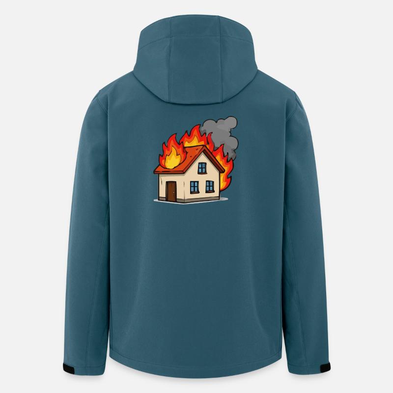 feuer-haus - Recycelte Männer Softshell-Jacke von Stanley/Stella - Dunkles Petrol