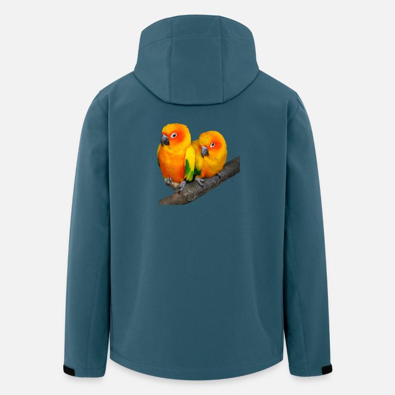 Vögel - Recycelte Männer Softshell-Jacke von Stanley/Stella - Dunkles Petrol