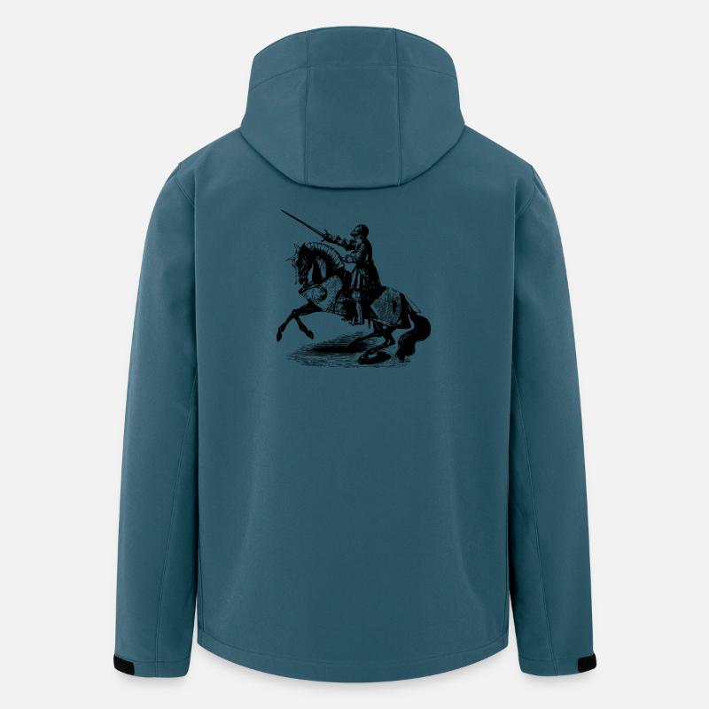 Ritter auf einem Pferd - Recycelte Männer Softshell-Jacke von Stanley/Stella - Dunkles Petrol