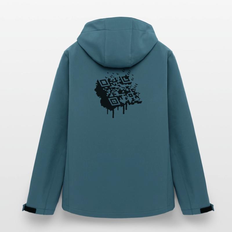 Un code à barres 3D comme un graffiti Veste softshell homme en polyester recyclé Stanley/Stella