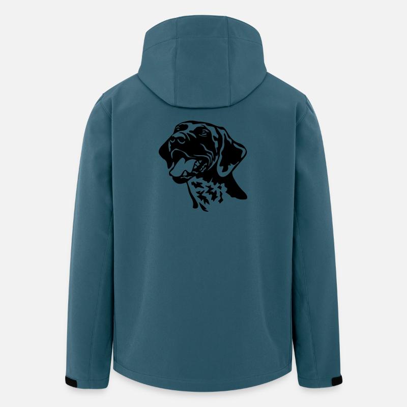 German shorthaired pointer head - Men’s Recycled Softshell Jacket by Stanley/Stella - stargazer