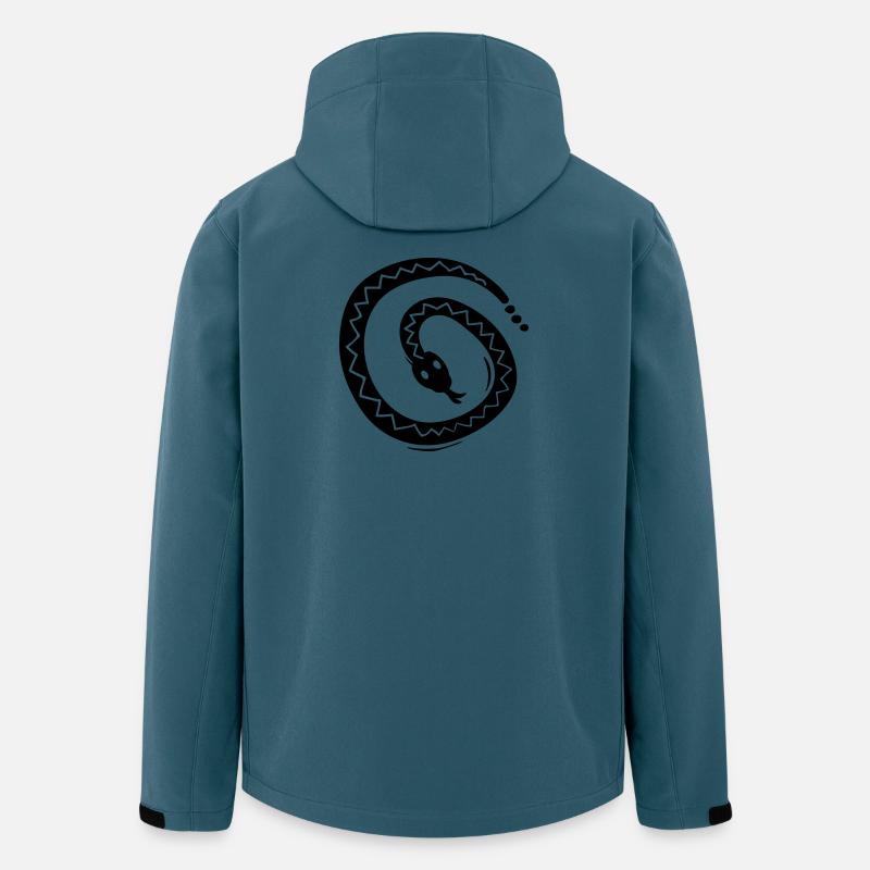 Schlange Symbol - Recycelte Männer Softshell-Jacke von Stanley/Stella - Dunkles Petrol