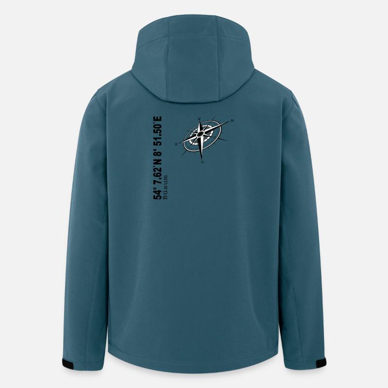 Büsum - Recycelte Männer Softshell-Jacke von Stanley/Stella - Dunkles Petrol