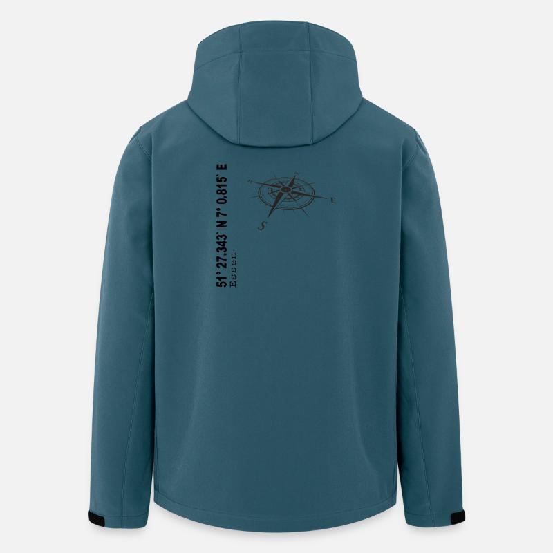 Koordinaten Essen - Recycelte Männer Softshell-Jacke von Stanley/Stella - Dunkles Petrol