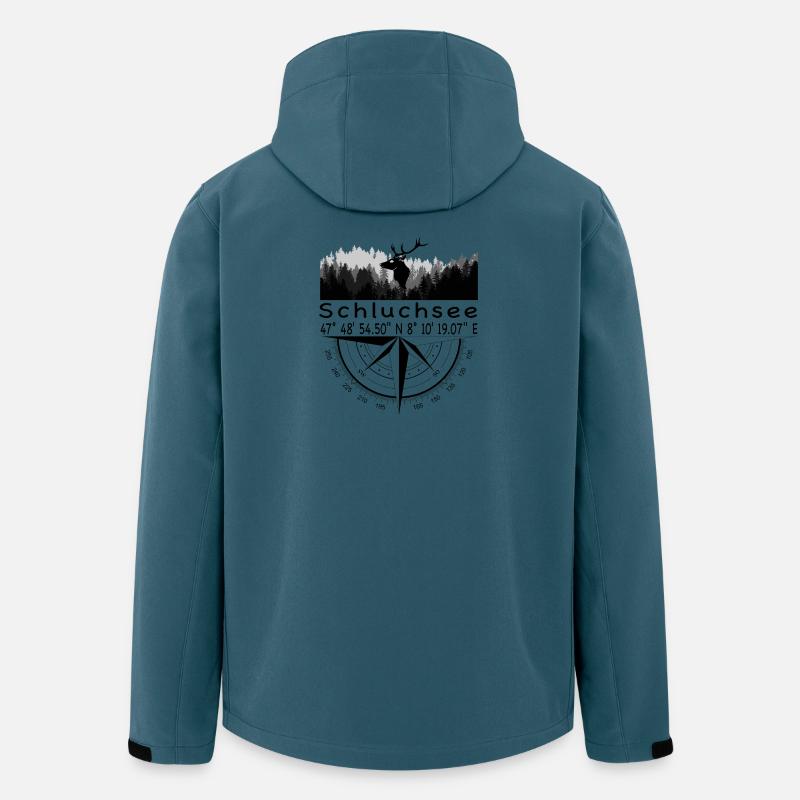 Koordinaten Schluchsee - Recycelte Männer Softshell-Jacke von Stanley/Stella - Dunkles Petrol