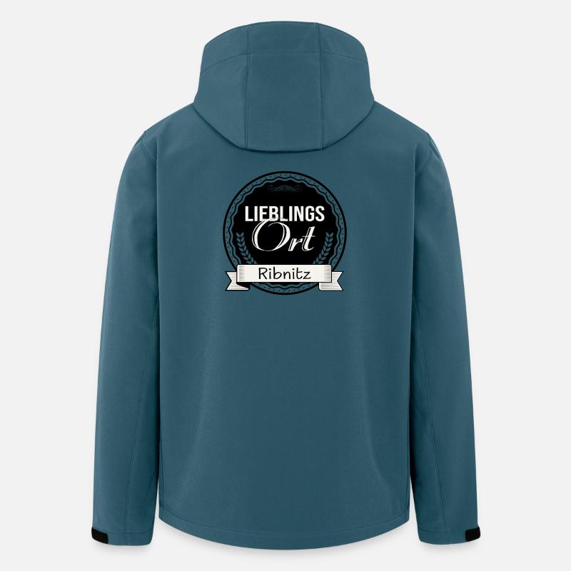 Lieblingsort Ribnitz - Recycelte Männer Softshell-Jacke von Stanley/Stella - Dunkles Petrol
