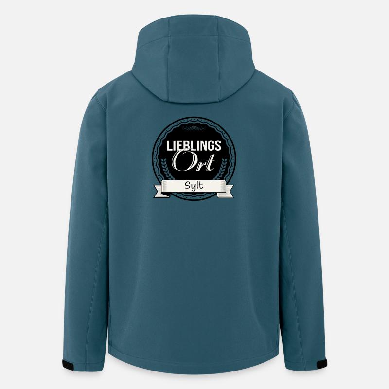 Lieblingsort Sylt - Recycelte Männer Softshell-Jacke von Stanley/Stella - Dunkles Petrol