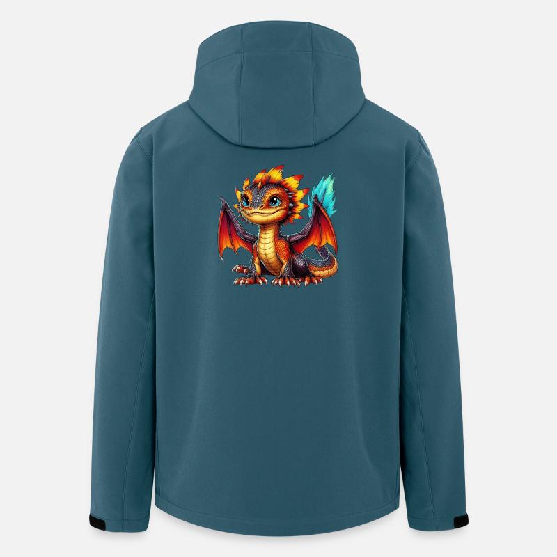 Drache - Recycelte Männer Softshell-Jacke von Stanley/Stella - Dunkles Petrol