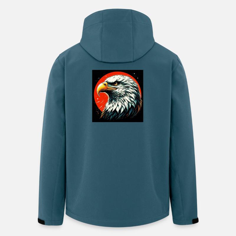 Pygargue à tête blanche - Veste softshell homme en polyester recyclé Stanley/Stella - bleu pétrole foncé