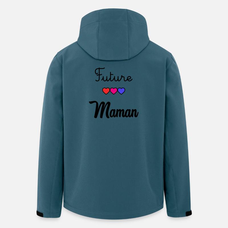 WERDENDE MAMA - Recycelte Männer Softshell-Jacke von Stanley/Stella - Dunkles Petrol