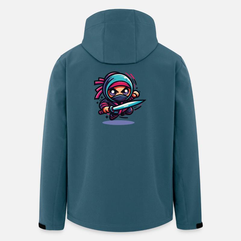 Ninja: Kawaii-Kampfkunst - Recycelte Männer Softshell-Jacke von Stanley/Stella - Dunkles Petrol