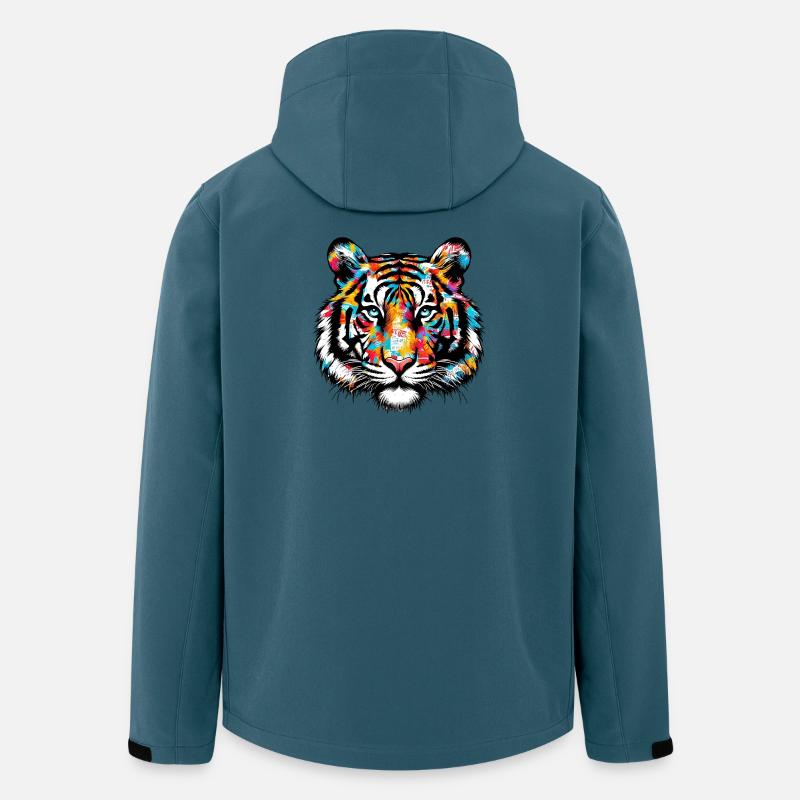 Tiger - Recycelte Männer Softshell-Jacke von Stanley/Stella - Dunkles Petrol