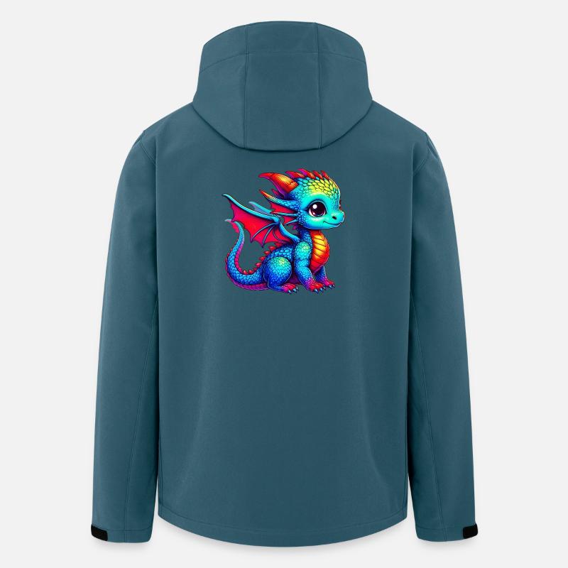Drache - Recycelte Männer Softshell-Jacke von Stanley/Stella - Dunkles Petrol