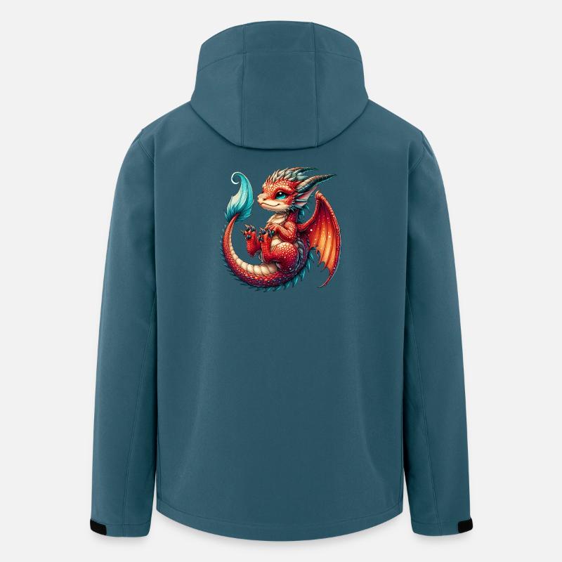 Drache - Recycelte Männer Softshell-Jacke von Stanley/Stella - Dunkles Petrol
