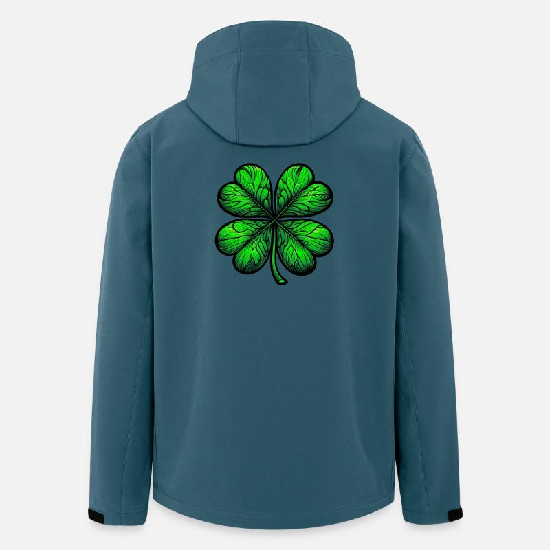 Vierblättriges Kleeblatt - Recycelte Männer Softshell-Jacke von Stanley/Stella - Dunkles Petrol