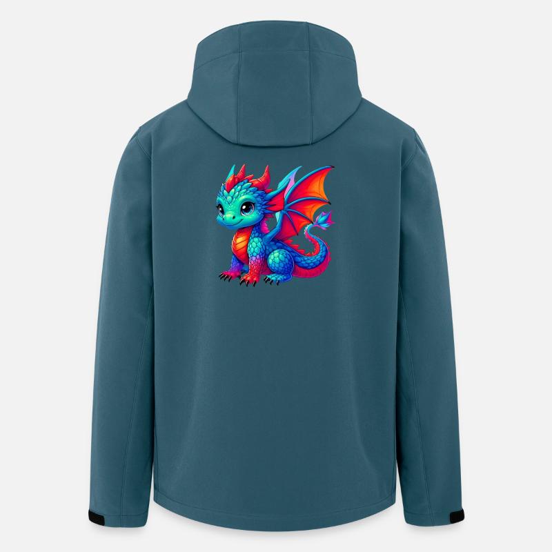 Drache - Recycelte Männer Softshell-Jacke von Stanley/Stella - Dunkles Petrol