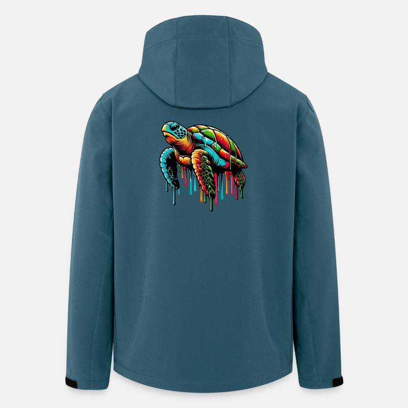 Schildkröte - Recycelte Männer Softshell-Jacke von Stanley/Stella - Dunkles Petrol