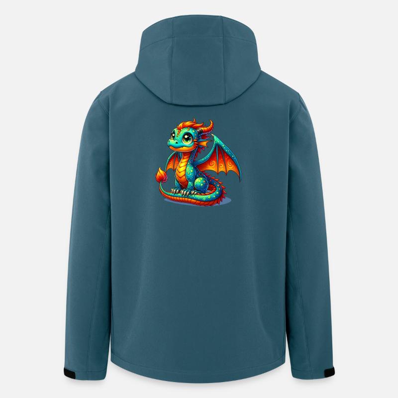 Drache - Recycelte Männer Softshell-Jacke von Stanley/Stella - Dunkles Petrol