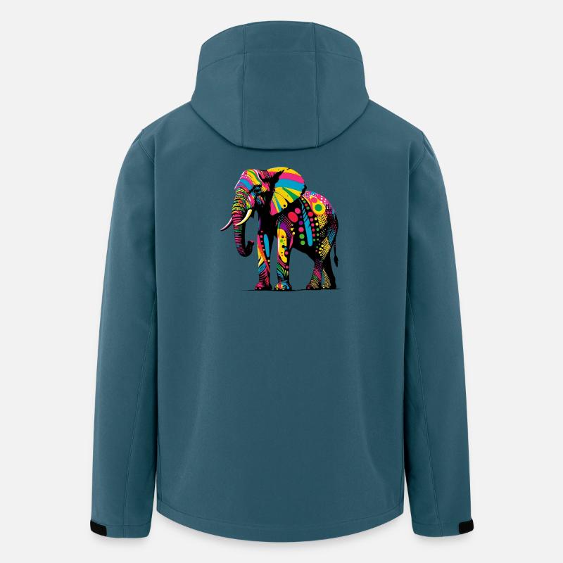 Elefant - Recycelte Männer Softshell-Jacke von Stanley/Stella - Dunkles Petrol