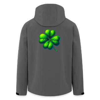 Vierblättriges Kleeblatt - Recycelte Männer Softshell-Jacke von Stanley/Stella - Dunkles Petrol - Hinten - AI Model Male 185 light (185cm)