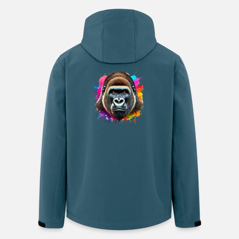 Gorilla - Recycelte Männer Softshell-Jacke von Stanley/Stella - Dunkles Petrol