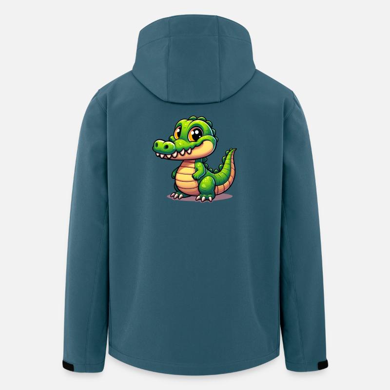 Alligator Crocodile - Veste softshell homme en polyester recyclé Stanley/Stella - bleu pétrole foncé