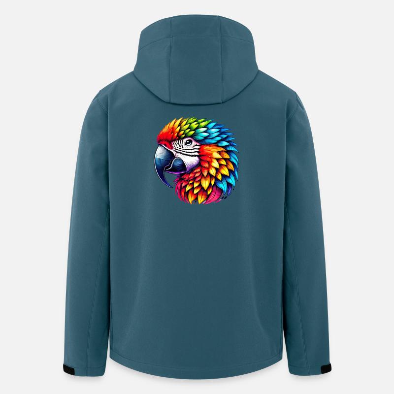 Papagei - Recycelte Männer Softshell-Jacke von Stanley/Stella - Dunkles Petrol
