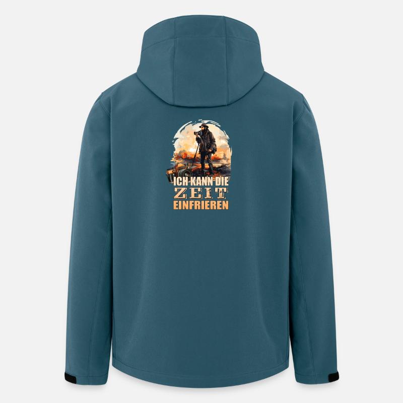 Ich kann die Zeit einfrieren - Recycelte Männer Softshell-Jacke von Stanley/Stella - Dunkles Petrol