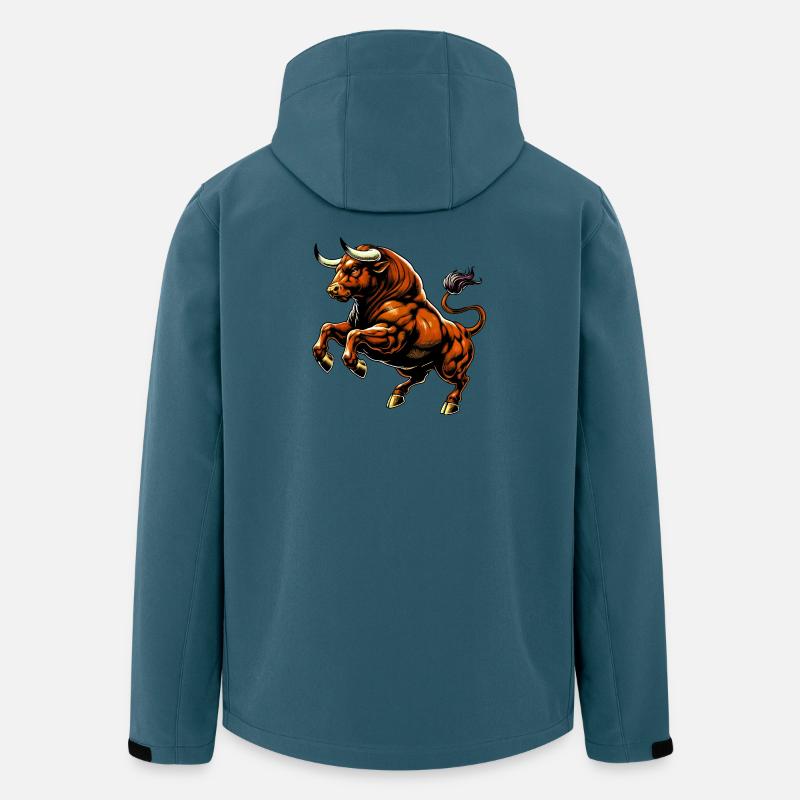 Stier - Recycelte Männer Softshell-Jacke von Stanley/Stella - Dunkles Petrol