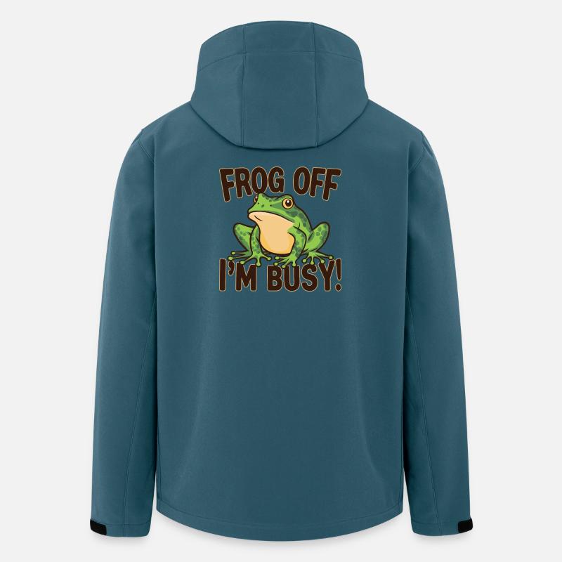 Frosch mit Blick auf das Wesentliche - Recycelte Männer Softshell-Jacke von Stanley/Stella - Dunkles Petrol