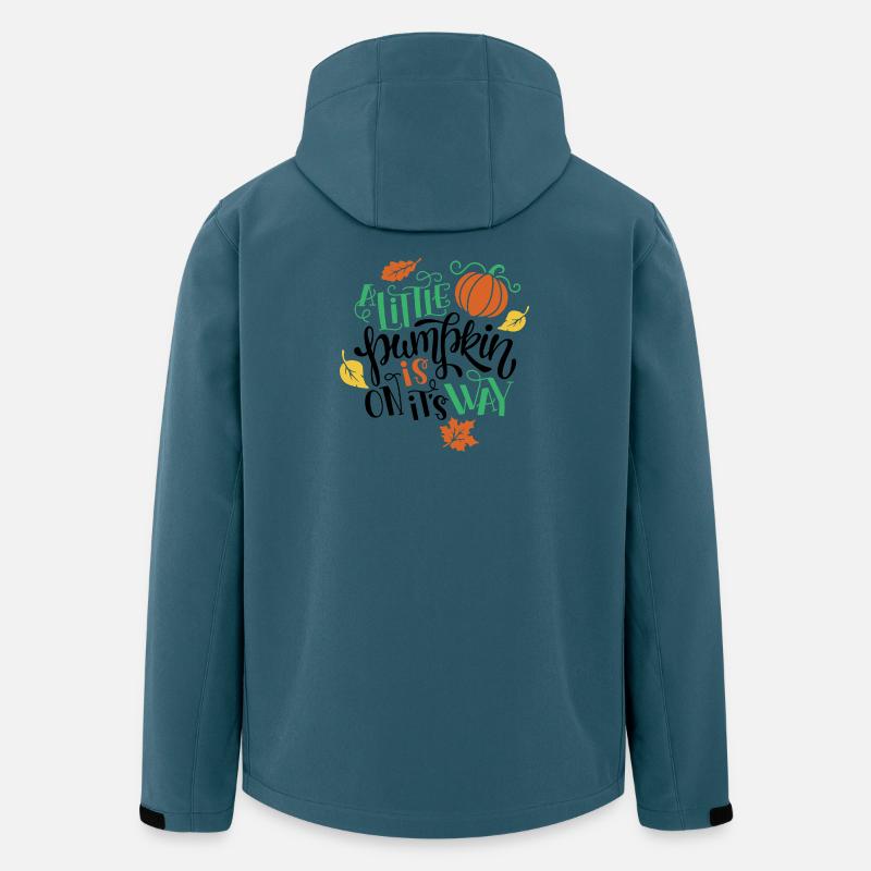 Herbstdekoration mit Kürbis und Blättern - Recycelte Männer Softshell-Jacke von Stanley/Stella - Dunkles Petrol