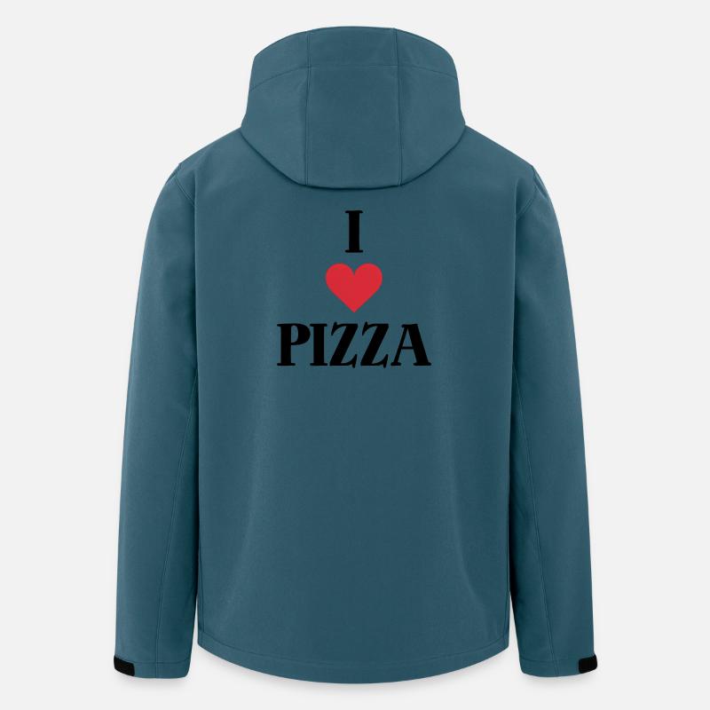 Ich liebe Pizza Spruch - Recycelte Männer Softshell-Jacke von Stanley/Stella - Dunkles Petrol