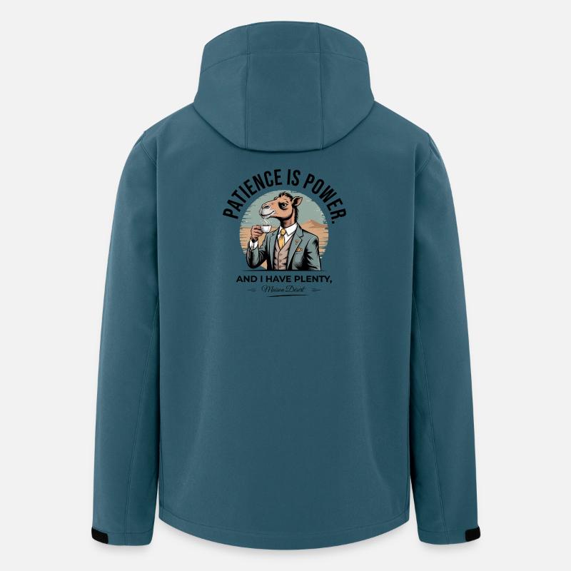 Geduld ist Power Camel Kaffee - Recycelte Männer Softshell-Jacke von Stanley/Stella - Dunkles Petrol