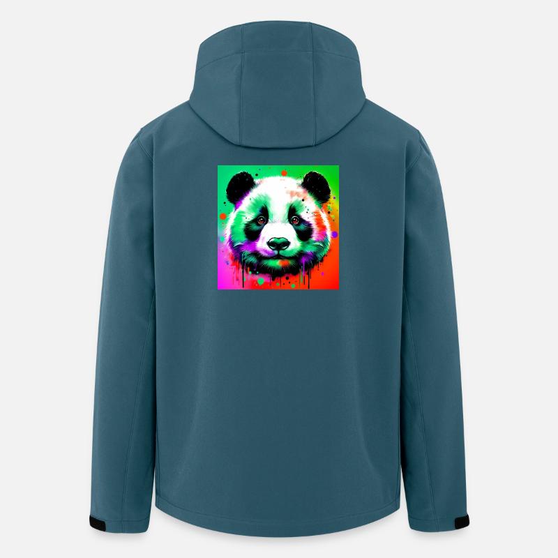 Panda - Recycelte Männer Softshell-Jacke von Stanley/Stella - Dunkles Petrol