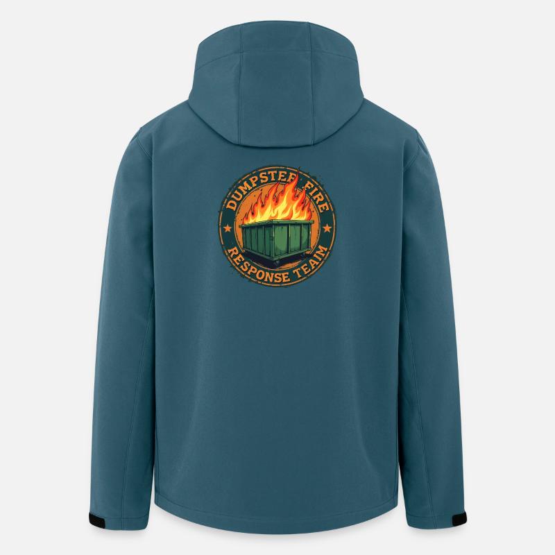 dumpster fire - response team - Veste softshell homme en polyester recyclé Stanley/Stella - bleu pétrole foncé