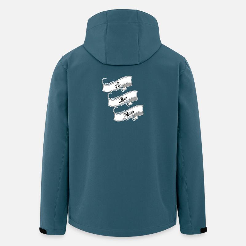 All Lives Matter - Recycelte Männer Softshell-Jacke von Stanley/Stella - Dunkles Petrol