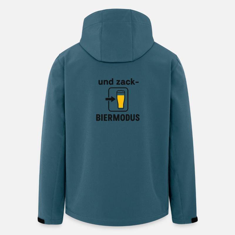Biermodus Smartphone Design - Recycelte Männer Softshell-Jacke von Stanley/Stella - Dunkles Petrol