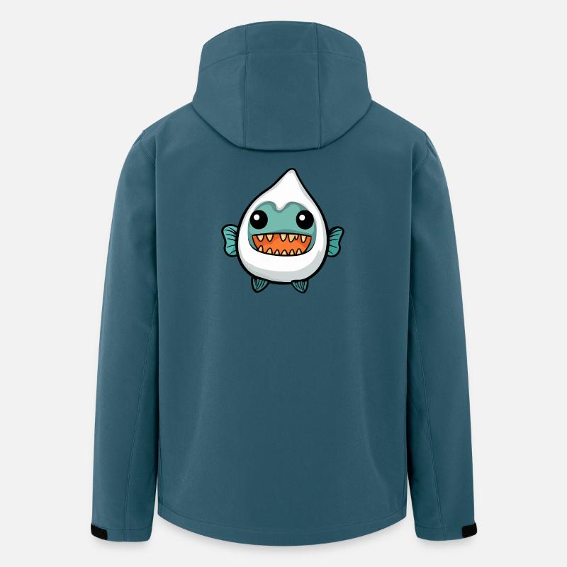 Piranha Fisch Halloween Geist - Recycelte Männer Softshell-Jacke von Stanley/Stella - Dunkles Petrol