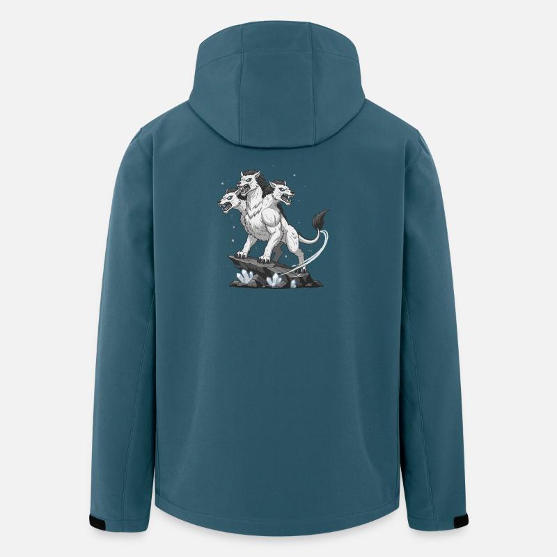 Dreiköpfiger Monsterwolf - Recycelte Männer Softshell-Jacke von Stanley/Stella - Dunkles Petrol