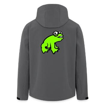 Frosch grinst cool lustig Comic verrückte Kröte - Recycelte Männer Softshell-Jacke von Stanley/Stella - Dunkles Petrol - Hinten - AI Model Male 185 light (185cm)