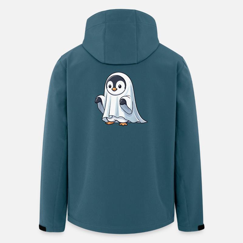 Funny Halloween Penguin Ghost Ghost Cartoon - Men’s Recycled Softshell Jacket by Stanley/Stella - stargazer
