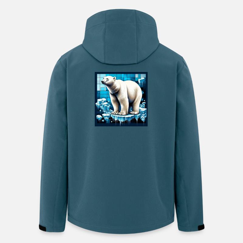 Eisbär - Recycelte Männer Softshell-Jacke von Stanley/Stella - Dunkles Petrol
