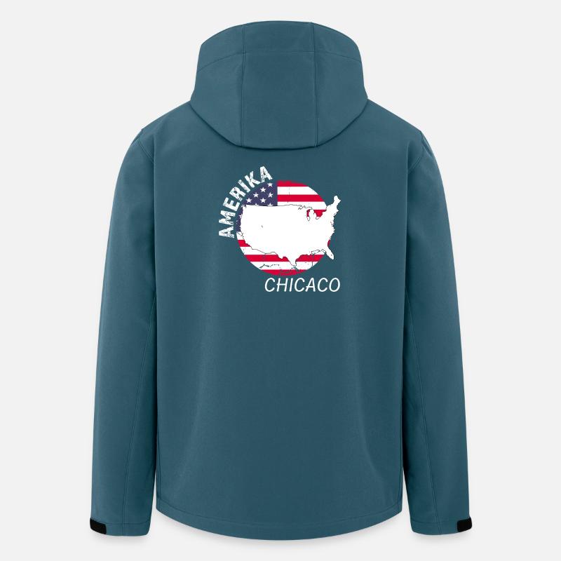Chicaco - Veste softshell homme en polyester recyclé Stanley/Stella - bleu pétrole foncé