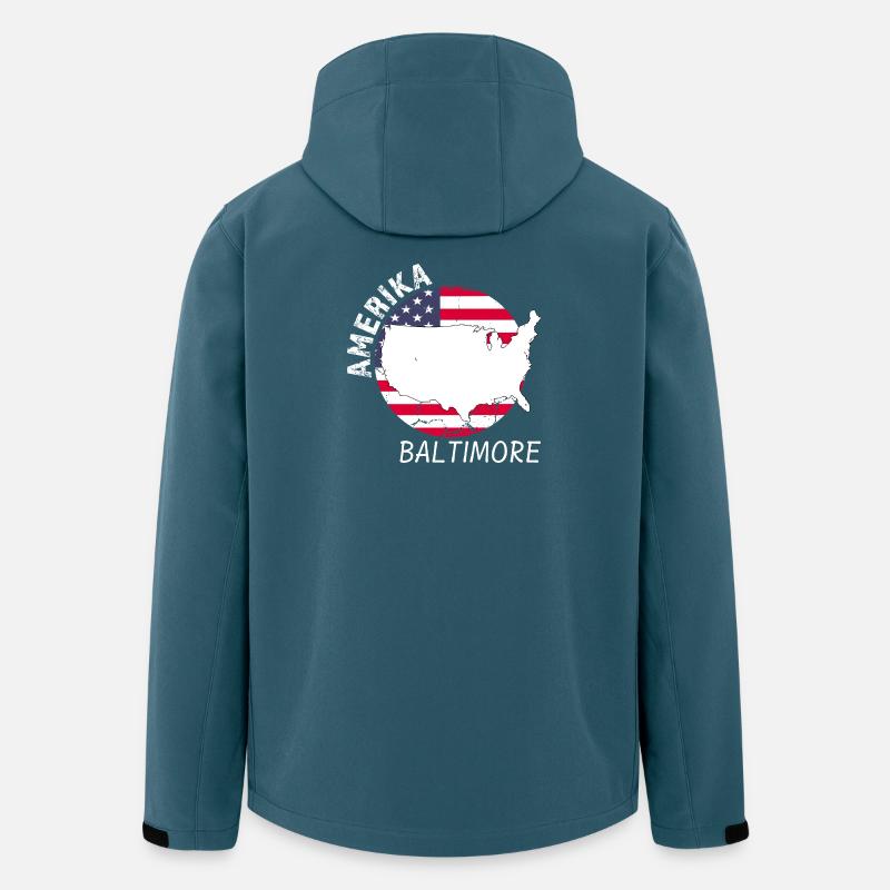 Baltimore - Veste softshell homme en polyester recyclé Stanley/Stella - bleu pétrole foncé