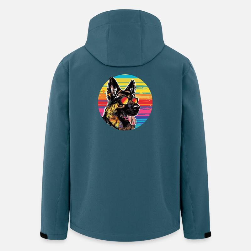 Hund  Sonnenbrille - Recycelte Männer Softshell-Jacke von Stanley/Stella - Dunkles Petrol
