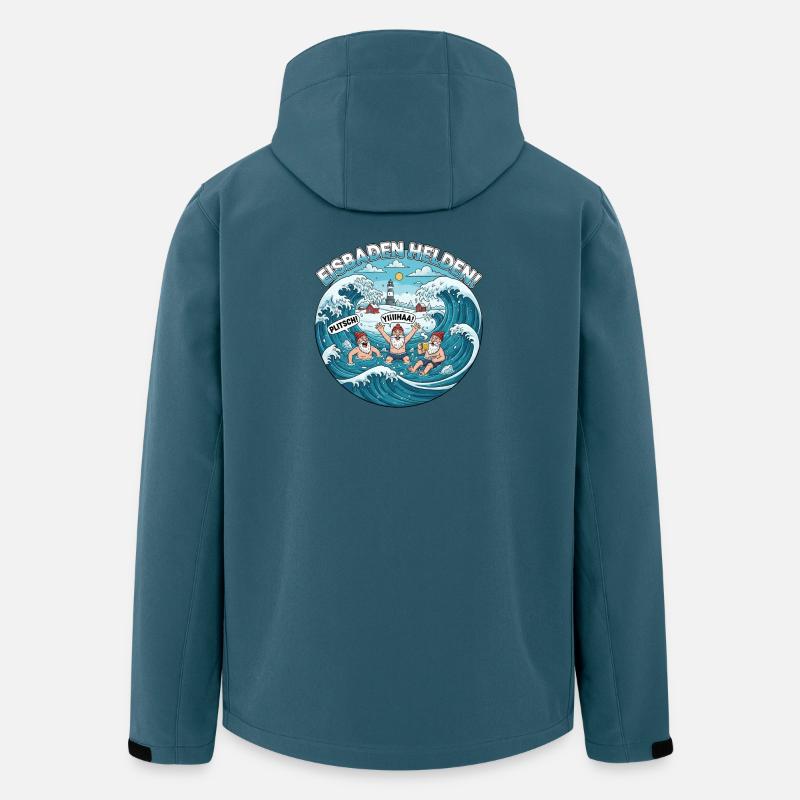 Senioren Eisbaden - Recycelte Männer Softshell-Jacke von Stanley/Stella - Dunkles Petrol